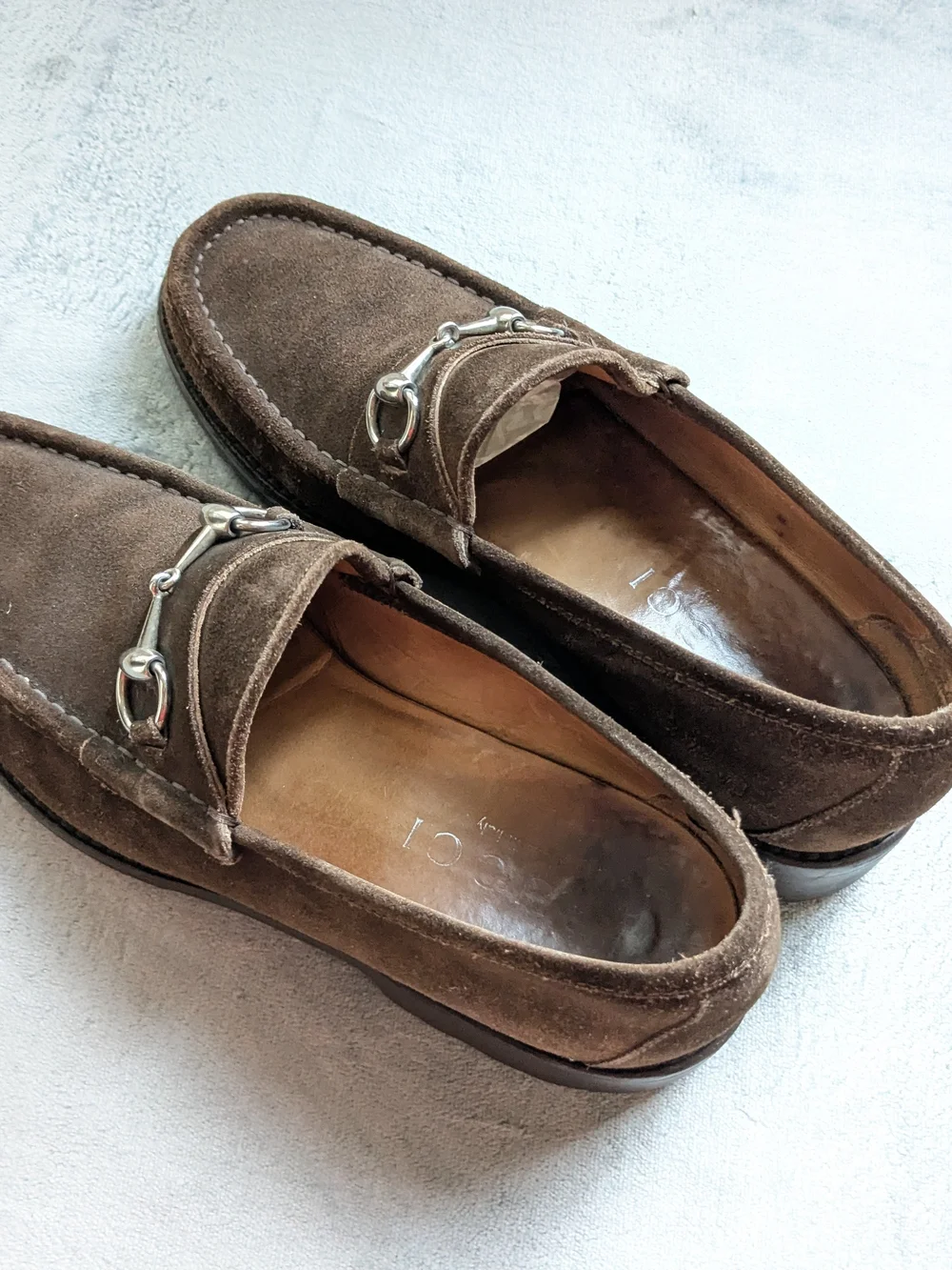 Gucci Horsebit Loafers Brown 10 Men's Suede Leather